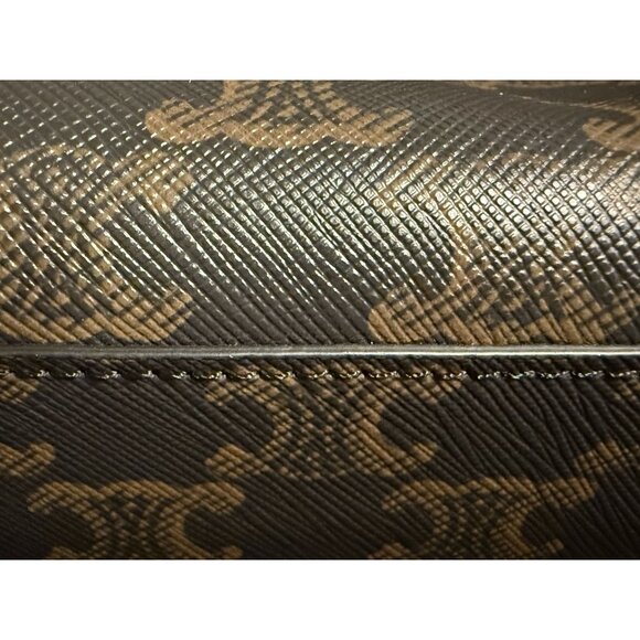 Celine Vertical Cabas Bag In Triomphe Canvas & Leather - Picture 15 of 16